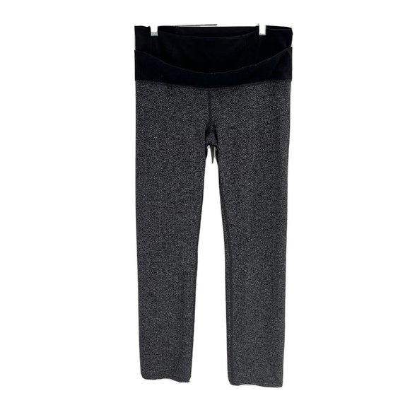 lululemon athletica Pants - Lululemon Black Gray Straight Leg Leggings Sz Large